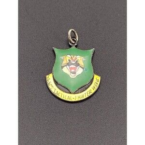 Vintage United States Air Force 366th Tactical Fighter Wing Charm Badge Enamel